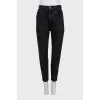 Tapered fit jeans in black