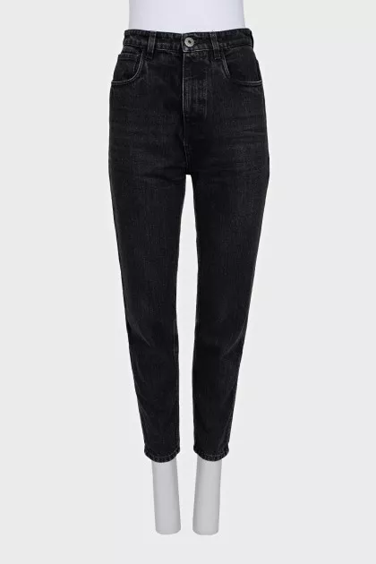 Tapered fit jeans in black