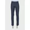 Men's straight-cut wool trousers