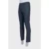 Men's straight-cut wool trousers