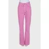 Pink flared jeans