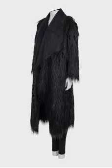 Double-sided long pile coat