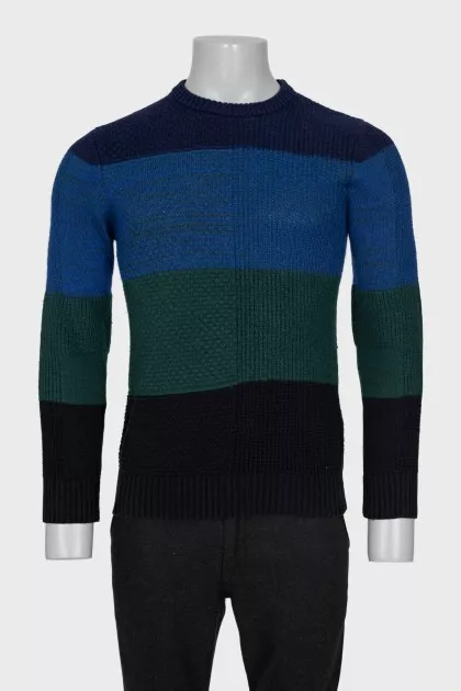 Men's striped knitted jumper