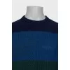 Men's striped knitted jumper