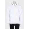Men's white hoodie with tag