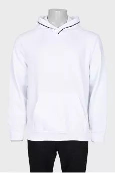 Men's white hoodie with tag