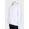 Men's white hoodie with tag