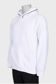 Men's white hoodie with tag