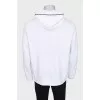 Men's white hoodie with tag