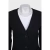 Black cropped jacket with pockets