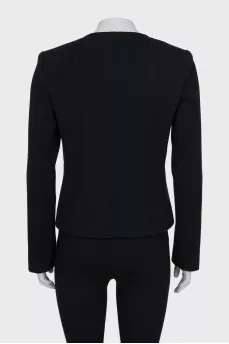 Black cropped jacket with pockets