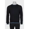 Men's black cashmere and silk jumper