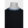 Men's black cashmere and silk jumper