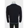 Men's black cashmere and silk jumper