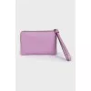 Purple leather wallet