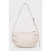 White leather bag