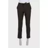 Men's cropped wool trousers