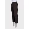 Men's cropped wool trousers