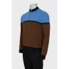 Men's wool jumper with a zip