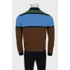 Men's wool jumper with a zip