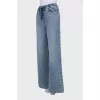 Wide-leg jeans with elastic waistband and tag