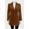 Brown jacket with a relief pattern