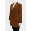 Brown jacket with a relief pattern