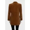 Brown jacket with a relief pattern