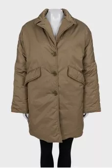 Green oversized down jacket
