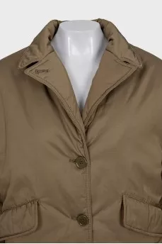 Green oversized down jacket