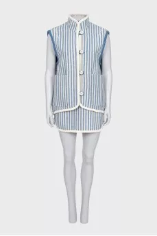 Striped wool suit