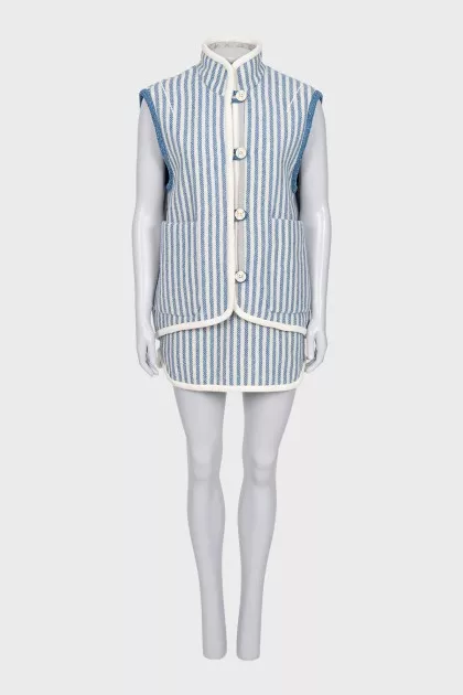 Striped wool suit