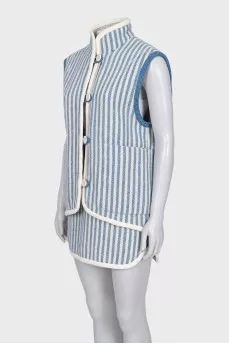 Striped wool suit