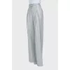 Striped wool trousers