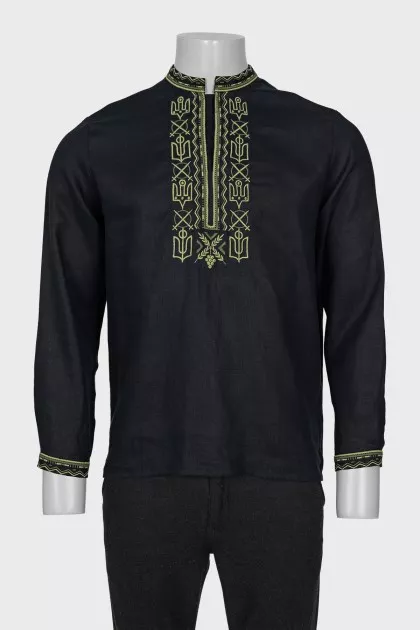 Men's linen shirt with embroidery