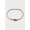 Gold bracelet with links