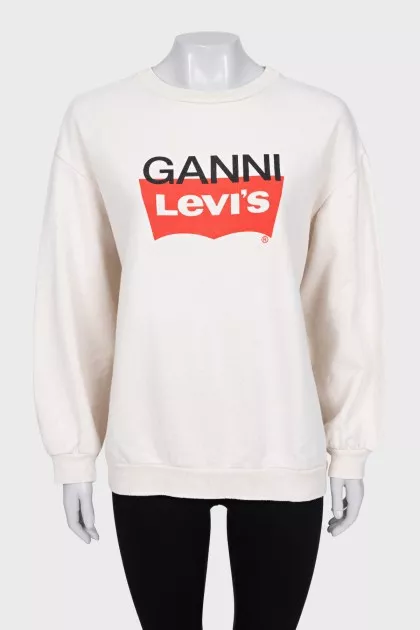 Printed sweatshirt by Ganni x Levi's