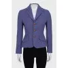 Fitted wool jacket with buttons