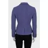 Fitted wool jacket with buttons