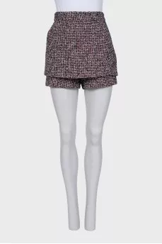 Zippered shorts skirt