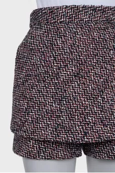 Zippered shorts skirt