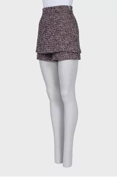 Zippered shorts skirt