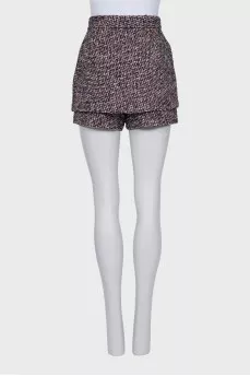 Zippered shorts skirt