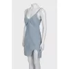 Blue denim sleeveless dress