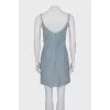 Blue denim sleeveless dress