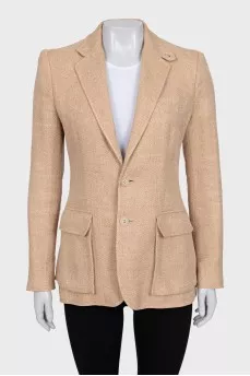 Linen jacket with a small print