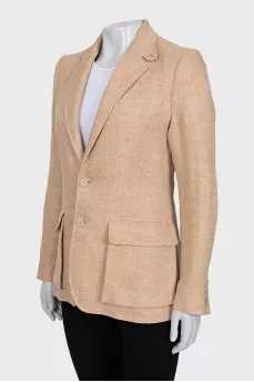 Linen jacket with a small print