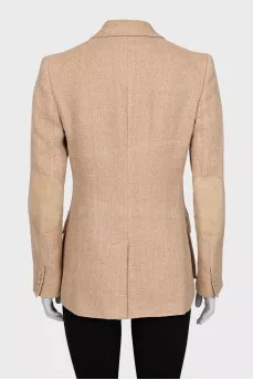 Linen jacket with a small print