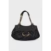 Leather bag with logo