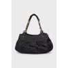 Leather bag with logo